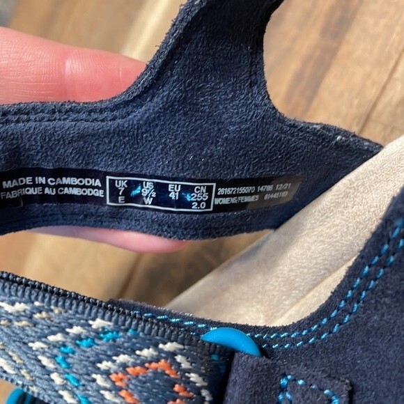 Clarks Amanda Step Suede Sandal Size 9.5 - Picture 5 of 6